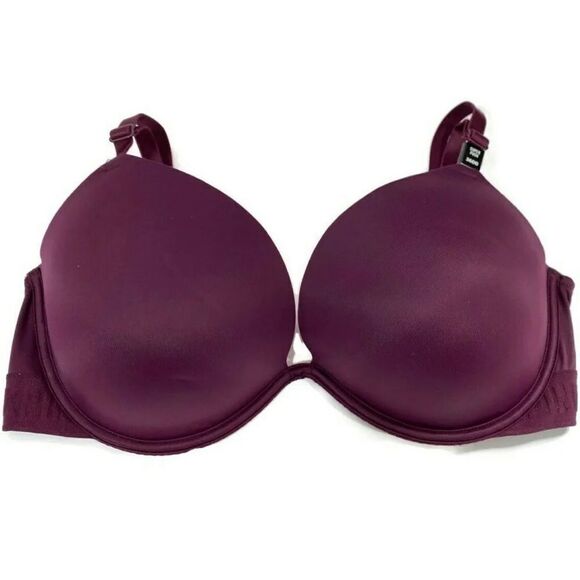 Victoria’s Secret Pink Super Push Up Bombshell padded bra Maroon 32DD - Picture 1 of 3